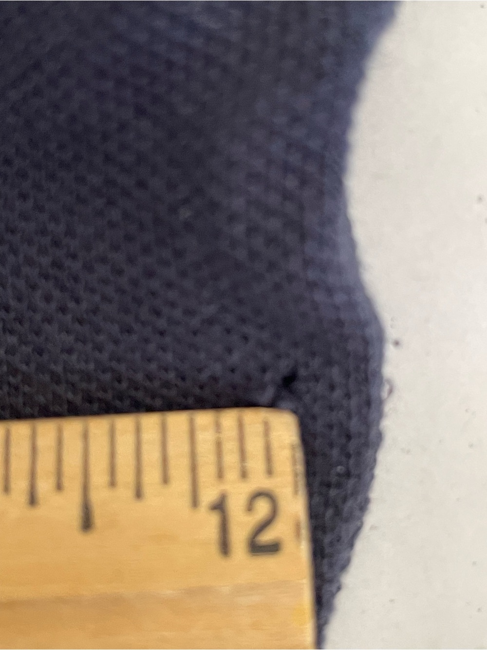 TORY BURCH LIDIA POLO SHIRT Navy Short-Sleeve Ruffle-Placket Polo XL - Picture 10 of 10